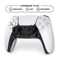Nadstavce na analógové páčky KontrolFreek FPS Freek Galaxy Black pre ovládače PS4 a PS5 – 1 vysoký a 1 stredný profil – čierne 5
