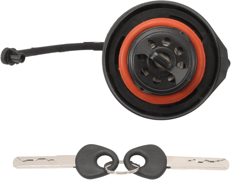 Konuooer Zárható Üzemanyagtartály Sapka 2 Kulccsal - Kompatibilis Fiat Punto Evo, Ducato, Panda, 500, Grande, Alfa Romeo 147, MITO, Lancia Y