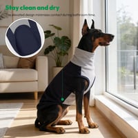 KONVINIT Fleece Kutyapulóver Közepes és Nagy Kutyáknak M-5XL Ujjatlan Állógalléros - M, Brustumfang: 42cm, blue 7