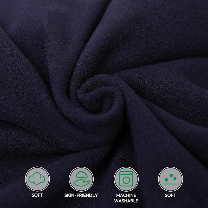 KONVINIT Fleece Kutyapulóver Közepes és Nagy Kutyáknak M-5XL Ujjatlan Állógalléros - M, Brustumfang: 42cm, blue