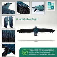 Koobo Home XXL 80 cm Madárriasztó Varjú Galamb Elriasztó Nyitott Szárnnyal Erkélyre 5