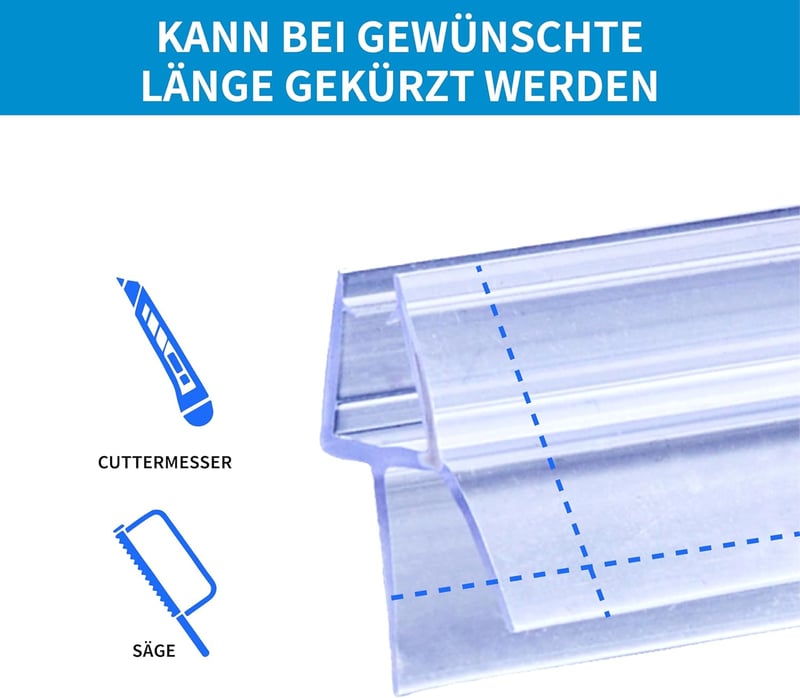 KOOBON 90 cm zuhanyzó ajtó tömítés 4-6 mm üvegajtóhoz vastag gumival