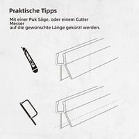 KOOBON HA8680 Zuhanykabín tömítés 2x80 cm fekete 5-6 mm üveghez 7