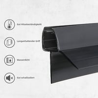 KOOBON HA8680 Zuhanykabín tömítés 2x80 cm fekete 5-6 mm üveghez 5