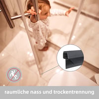 KOOBON HA8680 Zuhanykabín tömítés 2x80 cm fekete 5-6 mm üveghez 4