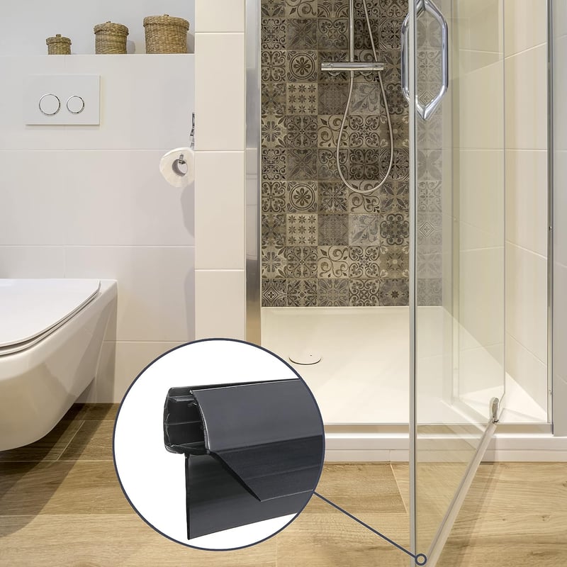KOOBON HA8680 Zuhanykabín tömítés 2x80 cm fekete 5-6 mm üveghez