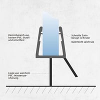 KOOBON HA8680 Zuhanykabín tömítés 2x80 cm fekete 5-6 mm üveghez 3