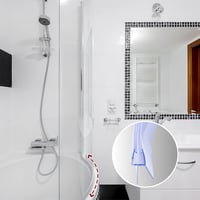KOOBON Ívelt Zuhany Tömítés 2x50cm Negyedkör Üvegajtó Tömítőszalag 6mm 4