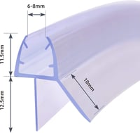 KOOBON Ívelt Zuhanykabin Tömítés 2x80cm Gumitömítés 6-8mm Üvegajtóhoz 2