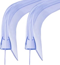 KOOBON Ívelt Zuhanyzó Tömítés 2x70cm Negyed Kör Üvegajtó Vízzáró Szilikon Tömítőszalag 5-6mm 1