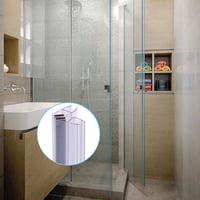 KOOBON Mágneses Zuhanykabin Tömítés 2db 100cm Üvegajtóhoz 6-8mm - 100cm Gerade für 6mm/ 7mm/ 8mm, 2 Sets (4 Pieces) 4