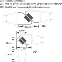 KOOBON Mágneses Zuhanykabin Tömítés 2db 100cm Üvegajtóhoz 6-8mm - 100cm Gerade für 6mm/ 7mm/ 8mm, 2 Sets (4 Pieces) 2