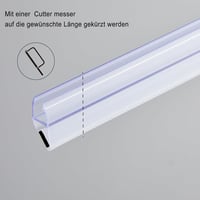 KOOBON Mágneses Zuhanykabin Tömítés 2db 100cm Üvegajtóhoz 6-8mm - 100cm Gerade für 6mm/ 7mm/ 8mm, 2 Sets (4 Pieces) 5