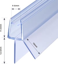 KOOBON zuhanyzó ajtó tömítés 2x80cm, 5-6mm üveghez, víztaszító 2