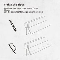 KOOBON Zuhanyzó Tömítés 2x100 cm Csere Szalag 4/5/6 mm Fürdőkabin Ajtóhoz Vízálló - 100cm zum 4/5/6mm Glas, Type 09 (Pack of 2) 5