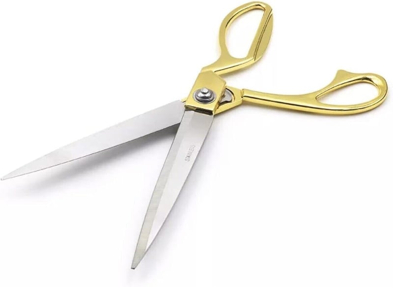 KOOCHUWAH 26,5 cm Profi Szabó Olló Rozsdamentes Acél Arany Szövet Textil Bőr Varrás