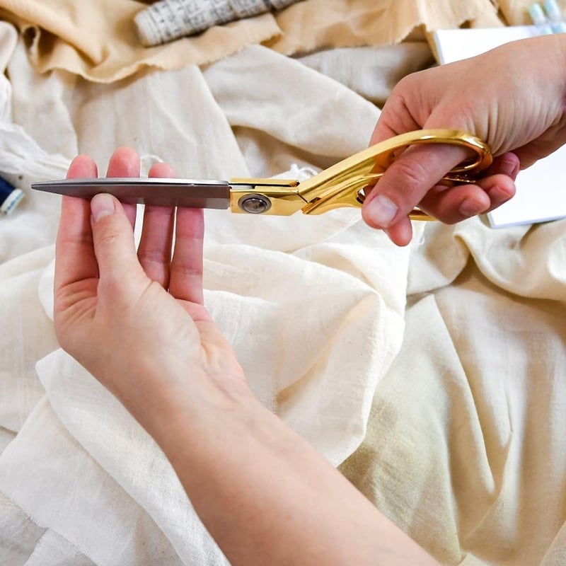 KOOCHUWAH 26,5 cm Profi Szabó Olló Rozsdamentes Acél Arany Szövet Textil Bőr Varrás