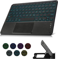 KOOCHUWAH Bluetooth Billentyűzet Touchpad-dal, 7 Szín Háttérvilágítás, Tablet és iPad 1