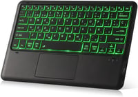 KOOCHUWAH Bluetooth Billentyűzet Touchpad Egérrel, LED Háttérvilágítás, 11 Szín, QWERTY 1