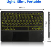 KOOCHUWAH K08 Bluetooth Billentyűzet Touchpad QWERTY Tablet iPad Android Windows 2