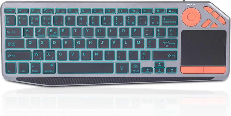 KOOCHUWAH Vezeték nélküli Billentyűzet Háttérvilágítás Touchpad iPad Tablet PC Smart TV Windows Android iOS