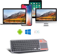 KOOCHUWAH Vezeték nélküli Billentyűzet Háttérvilágítás Touchpad iPad Tablet PC Smart TV Windows Android iOS 2