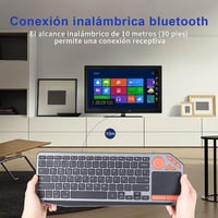 KOOCHUWAH Wireless Bluetooth Billentyűzet Touchpad Spanyol QWERTY iPad Tablet PC TV-hez 3