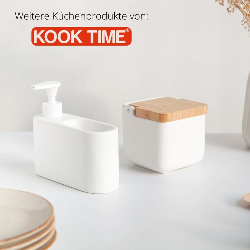KOOK TIME fehér kerámia mosogatószer adagoló konyhai szappan diszpenzerre