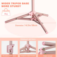 Koolehaoda 60 cm-es Mobil Állvány 360° Gömbfejjel és 26 cm Flexibilis Nyakkal - Alumínium Tripod Videó Lámpához, Körlámpa és Telefontartó -  4