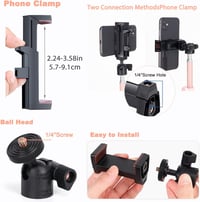Koolehaoda 60 cm-es Mobil Állvány 360° Gömbfejjel és 26 cm Flexibilis Nyakkal - Alumínium Tripod Videó Lámpához, Körlámpa és Telefontartó -  7