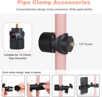 Koolehaoda 60 cm-es Mobil Állvány 360° Gömbfejjel és 26 cm Flexibilis Nyakkal - Alumínium Tripod Videó Lámpához, Körlámpa és Telefontartó -  6