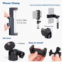 koolehaoda 60cm Mini Asztali Fényállvány Telefontartóval Fotózáshoz és Élő Közvetítéshez - black 6