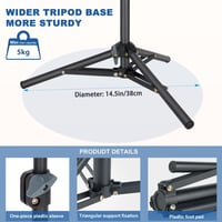 koolehaoda 60cm Mini Asztali Fényállvány Telefontartóval Fotózáshoz és Élő Közvetítéshez - black 4