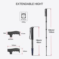 Koolehaoda alumínium kamera monopod alpesi bot fogantyúval 5 részes 7kg terhelhetőség 2