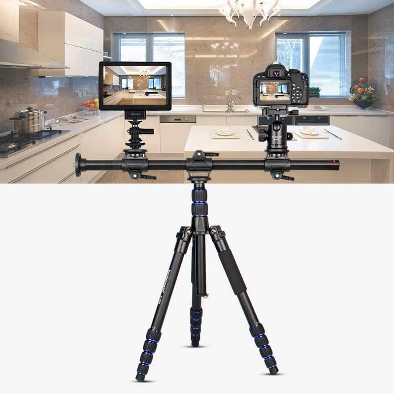 Braț orizontal pentru trepied cameră Koolehaoda, ax extensibil de 60 cm pentru macrofotografie