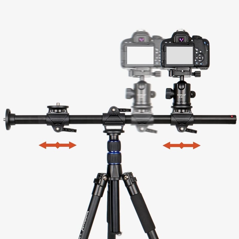 Braț orizontal pentru trepied cameră Koolehaoda, ax extensibil de 60 cm pentru macrofotografie