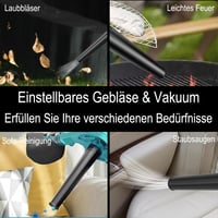 KOONLONG Akkumulátoros Lombfúvó és Porszívó Makita 18V Kompatibilis - Vezeték Nélküli Kerti Fúvó Levelekhez, Autó és Sarok Tisztításhoz 5
