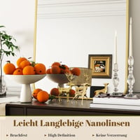 Koonmi Arany Falitükör 75x122 cm - Alumínium Kerettel, Lekerekített Sarkokkal, HD Nano Üveg, Fürdőszobai Tükör, Vízszintesen vagy Függőleges 3