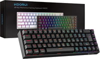 KOORUI 60% mechanikus gamer billentyűzet, QWERTZ, piros kapcsoló - fekete 6