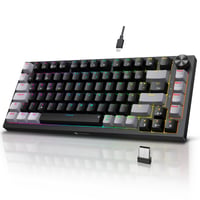 Mechanická herná klávesnica KOORUI bezdrôtová/Bluetooth/USB, 82 kláves, QWERTZ, RGB, červené spínače 1