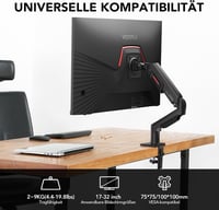 KOORUI gázrugós monitortartó kar 17-32 colos képernyőkhöz, VESA 75/100 mm 3
