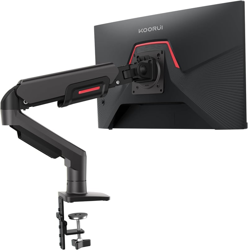 KOORUI gázrugós monitortartó kar 17-32 colos képernyőkhöz, VESA 75/100 mm