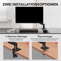 KOORUI gázrugós monitortartó kar 17-32 colos képernyőkhöz, VESA 75/100 mm 5
