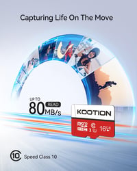 KOOTION 16GB Micro SD kártya 10 darab Class 10 UHS-I MicroSDHC memóriakártya 2