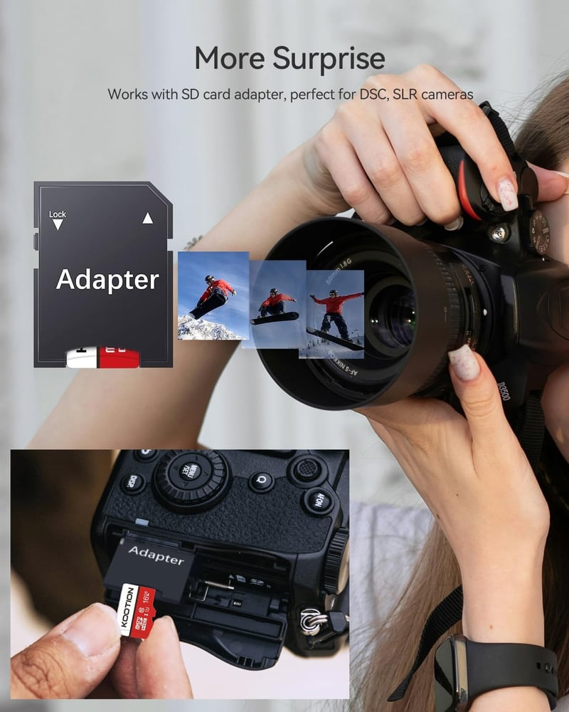 KOOTION 16GB Micro SD kártya 10 darab Class 10 UHS-I MicroSDHC memóriakártya