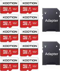 KOOTION 16GB Micro SD kártya 10 darab Class 10 UHS-I MicroSDHC memóriakártya 1