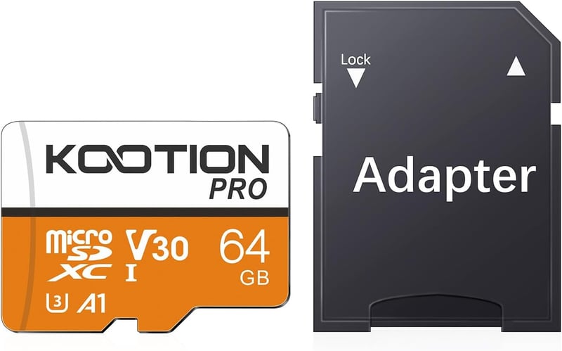 Kootion 64GB MicroSD kártya U3 V30 4K Android okostelefonhoz kamerához