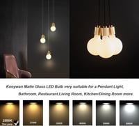 KOOYWAN Dimmelhető Opál LED Filament Izzó E27 8W, Meleg Fehér 2