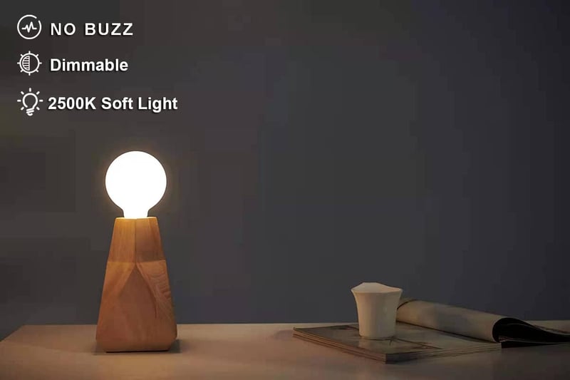 KOOYWAN Dimmelhető Opál LED Filament Izzó E27 8W, Meleg Fehér