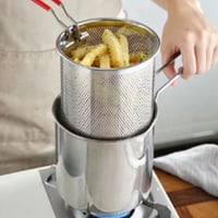 Kopinma friteza od nehrđajućeg čelika za tempuru i pomfrit s košarom za prženje piletine, kuhinjski pribor za kuhanje 4
